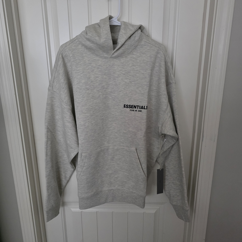 Essentials Light Gray Men's Hoodie